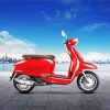 Red Lambretta paint by numbers
