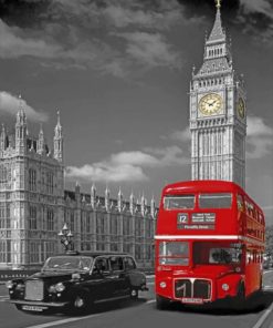 London Bus paint by numbers