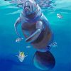 manatee sea cow art paint by numbers