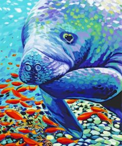 manatee sea cow arts paint by number