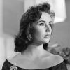 Monochrome Elizabeth Taylor paint by numbers
