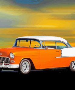Orange1955 Chevy Bel Air paint by numbers