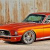 Orange 1967 Mustang paint by numbers