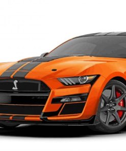 Orange Shelby Mustang Paint by numbers