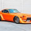 orange datsun fairlady paint by number