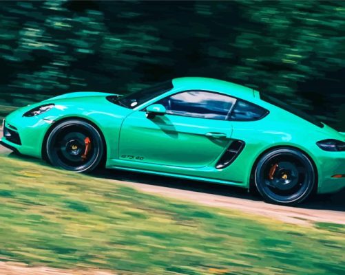 Porsche Cayman paint by numbers