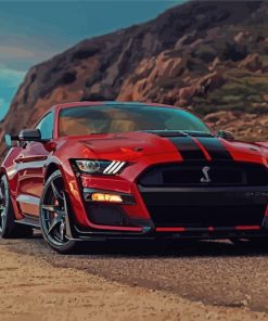 Red Shelby Mustang Paint by numbers