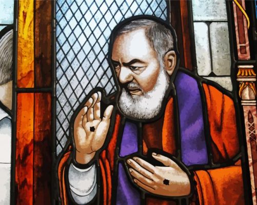 Saint Padre Pio paint by numbers