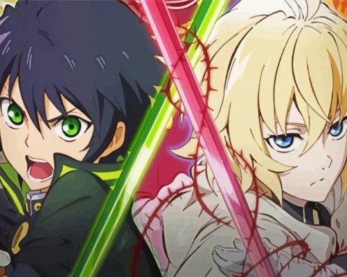 Seraph Of The Endmanga Anime - Paint By Numbers - Numeral Paint