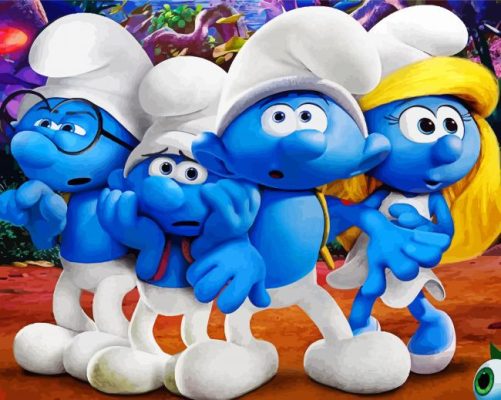 The Smurfs Characters paint by numbers