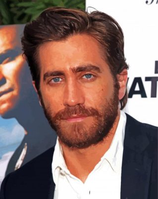 the American Actor jake gyllenhaal paint by numbers