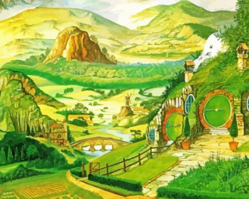 the shire landscape art paint by numbers