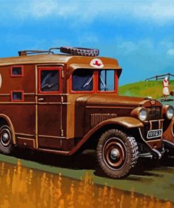 Vintage Ambulance Paint by numbers