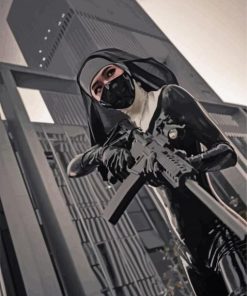 Warrior Nun paint by numbe