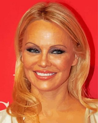 Actress Pamela Anderson paint by numbers