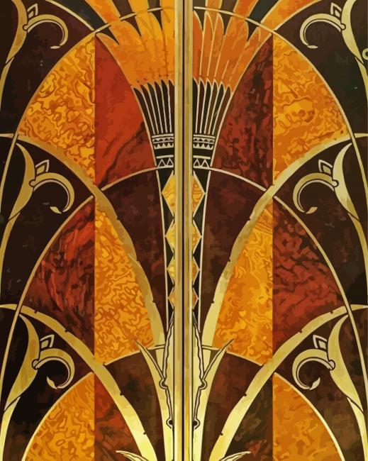 Art Deco Paint By Numbers - Numeral Paint Kit
