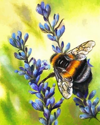 Lavender And Bee paint by numbers