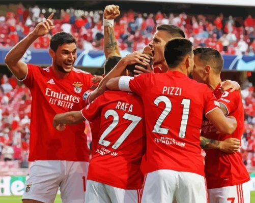 Benfica Players paint by numbers