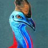 Cassowary bird art paint by numbers