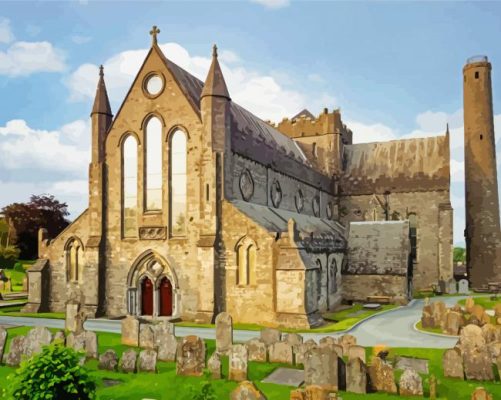 Catherdal Church Of St Canice And Tower paint by numbers