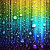 Colorful raindrops paint by numbers