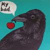 Crow With Cherry paint by numbers