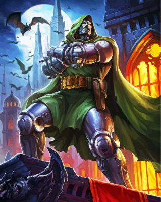 Dr Doom Supervillain paint by numbers