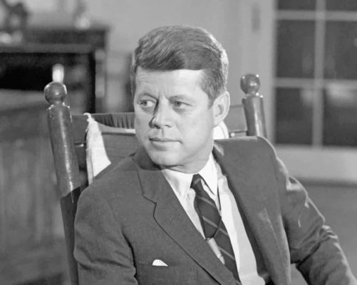 US President Kennedy paint by numbers