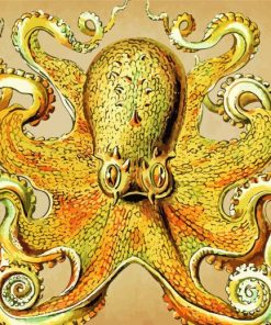 Golden Octopus paint by numbers