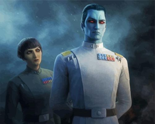 Grand Admiral Thrawn and pryce paint by numbers