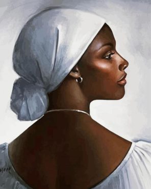 Jamaican Woman In White paint by numbers