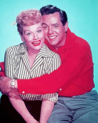 Lucy and desi lovers paint by numbers