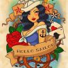Navy Sailor Lady paint by numbers