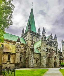 Nidaros Cathedral paint by numbers
