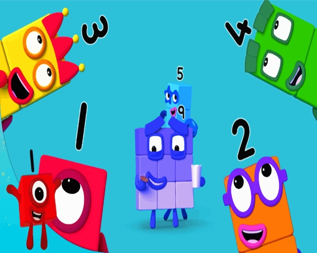 Numberblocks Animation Paint By Numbers - Numeral Paint Kit