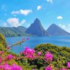 Pitons St Lucia Landscape NaturePitons St Lucia Landscape Nature paint by numbers