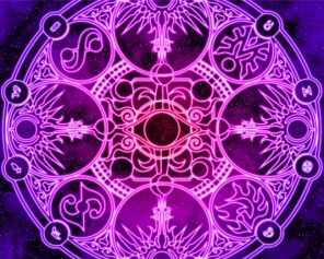 Purple Magic Circle paint by numbers