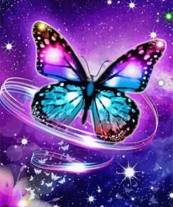 Purple Butterfly paint by numbers