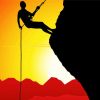 Rock Climbing Silhouette paint by numbers