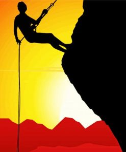 Rock Climbing Silhouette paint by numbers