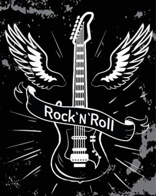 Rock N Roll Guitar paint by numbers