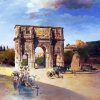 Triumphak Arch In Rome Andreas Achenbach paint by number