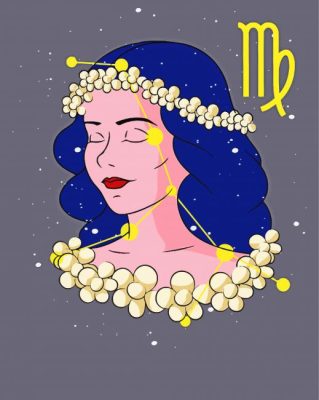 Virgo Zodiac Sign Girl paint by numbers