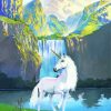 Waterfall White Horse paint by numbers