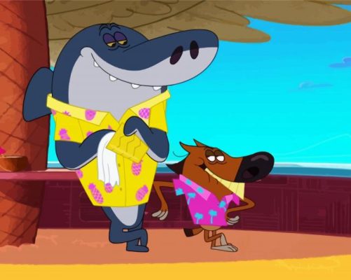 Zig and sharko Animation paint by number