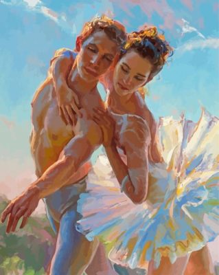 Aesthetic Couple Ballet Dancer paint by numbers 