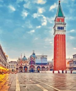 Aesthetic St Marks Square Italy paint by numbers