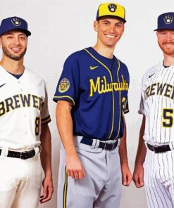 Aesthetic Milwaukee Brewers paint by numbers