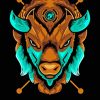 Bison Head paint by numbers