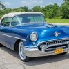 Blue 1955 Oldsmobile paint by numbers